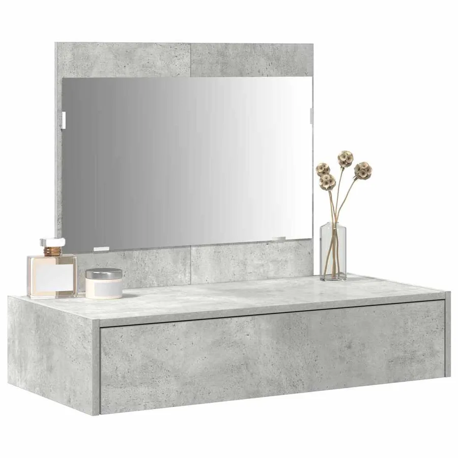 Table de Toilette Gris 83 x 40 x 70 cm Bois d'ingénierie - 3