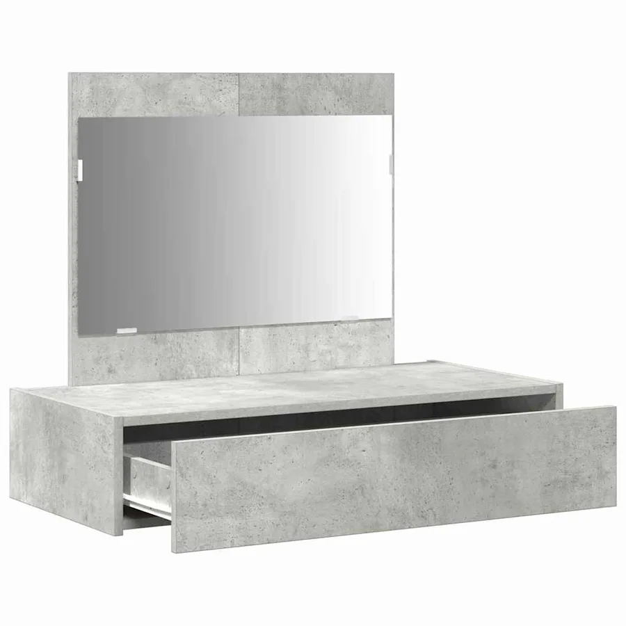 Table de Toilette Gris 83 x 40 x 70 cm Bois d'ingénierie - 5