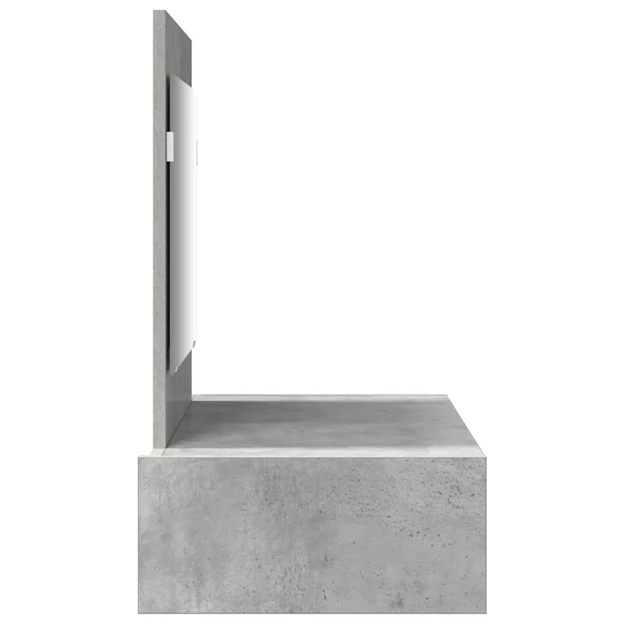 Table de Toilette Gris 83 x 40 x 70 cm Bois d'ingénierie - 7