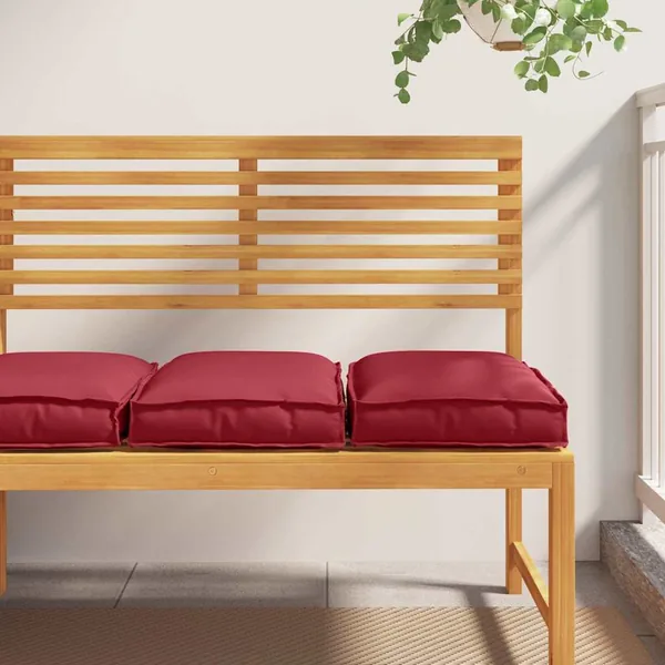 Coussin 2 pcs Bordeaux 40 x 40 x 8 cm Tissu Oxford