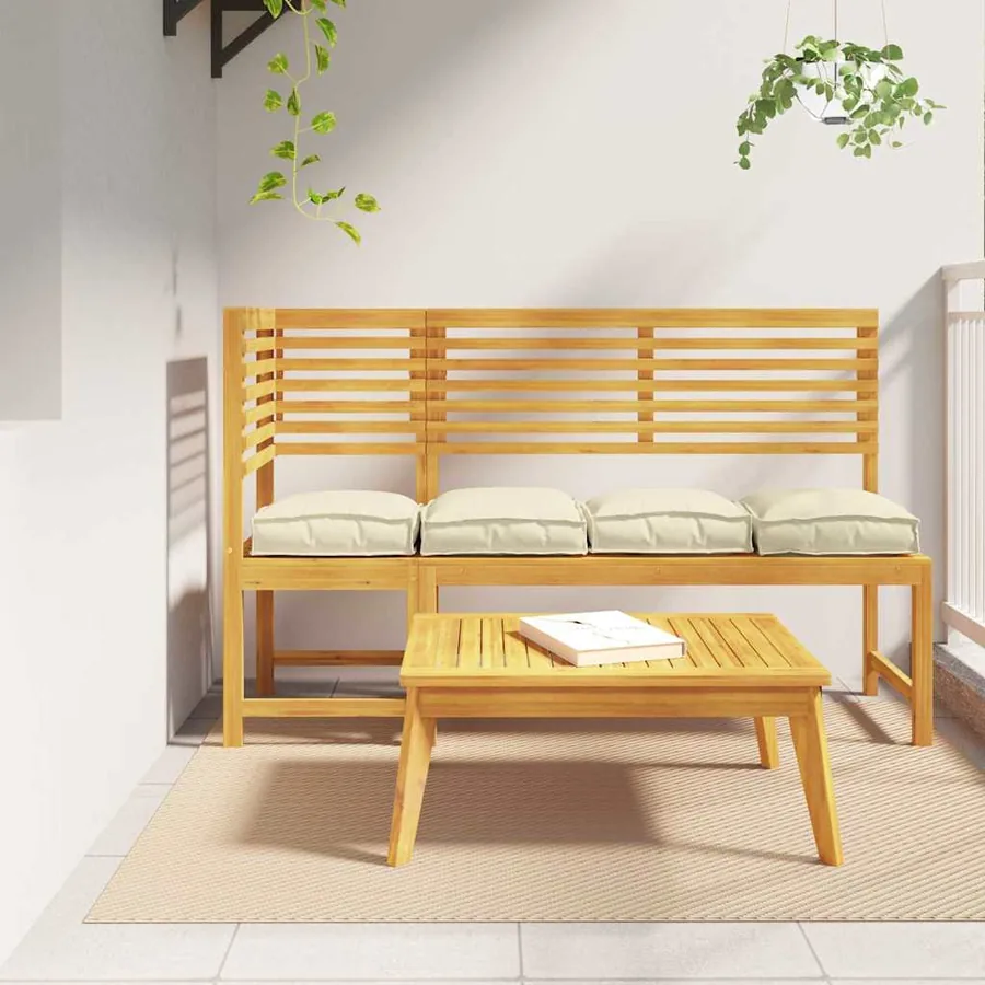 Coussin 4 pcs Crème 40 x 40 x 8 cm Tissu Oxford