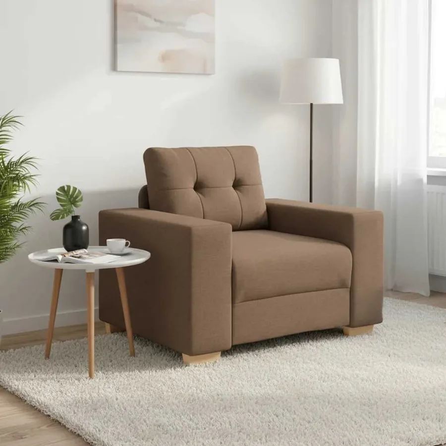 Fauteuil canapé marron 100x78x80 cm en tissu