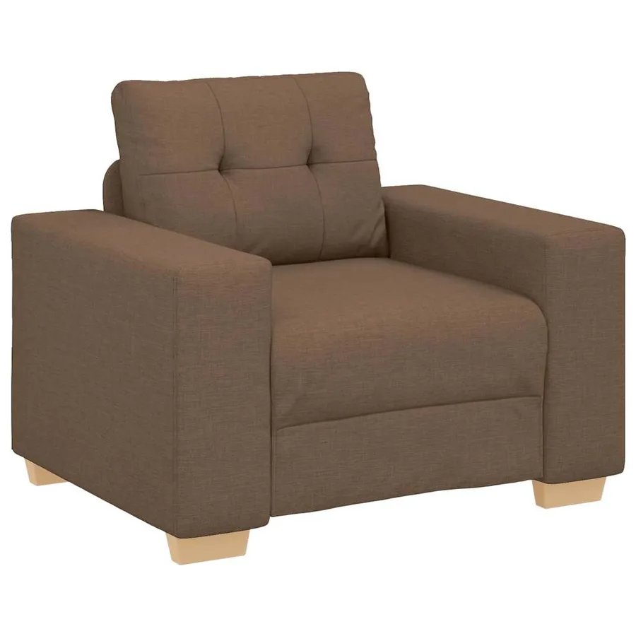 Fauteuil canapé marron 100x78x80 cm en tissu - 2