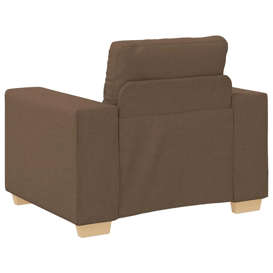 Fauteuil canapé marron 100x78x80 cm en tissu - 6