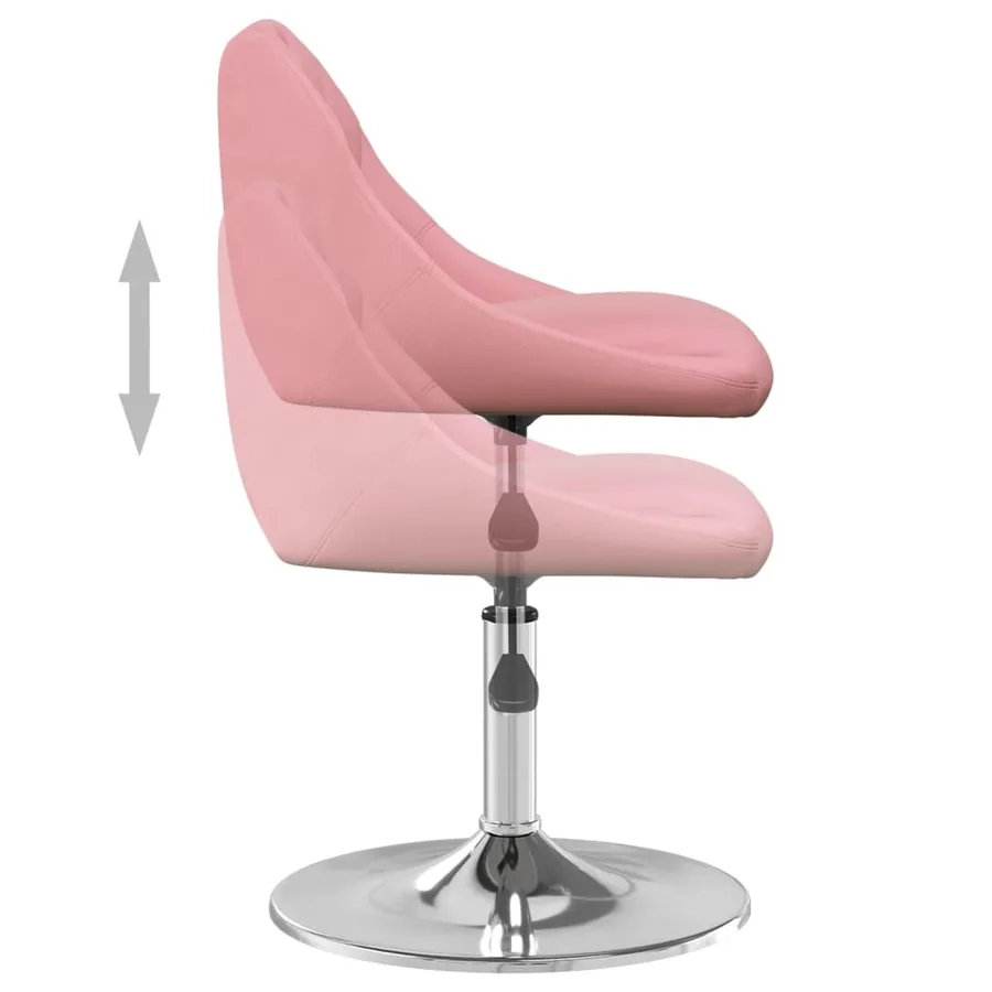 Chaises pivotantes à manger lot de 6 Rose Velours - 6