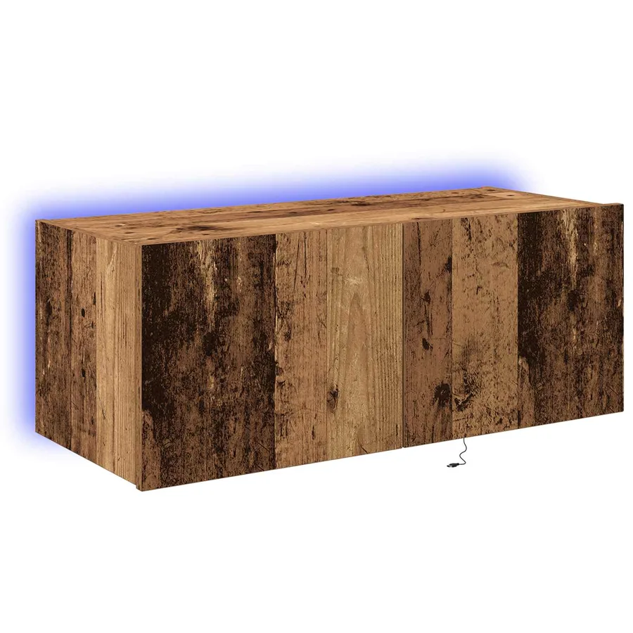 Meuble TV mural Bois ancien 80 x 35 x 31 cm Bois d'ingénierie - 2