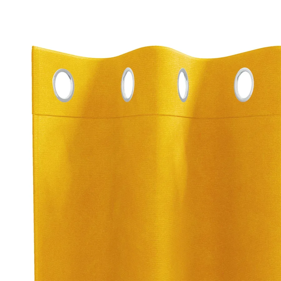 Rideaux occultants 2 pcs Jaune moutarde 140 x 225 cm Velours - 5