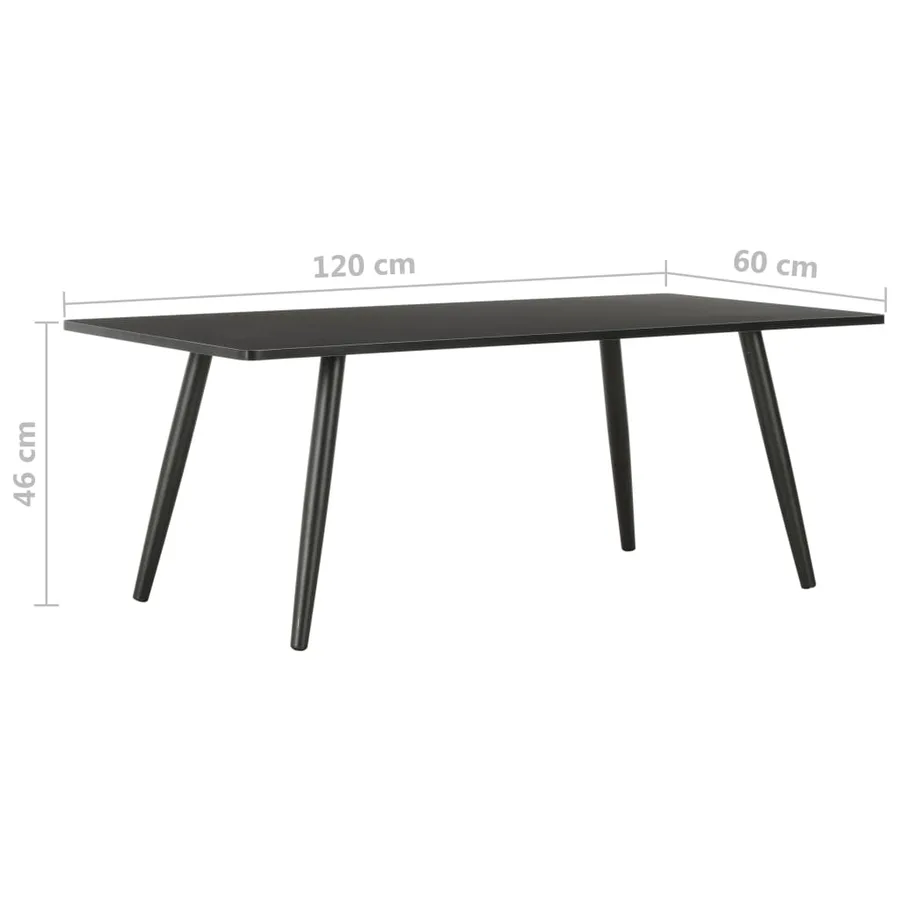 Table basse Noir 120x60x46 cm - 5