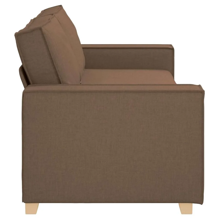 Canapé 3 places Marron 180 cm Tissu - 5