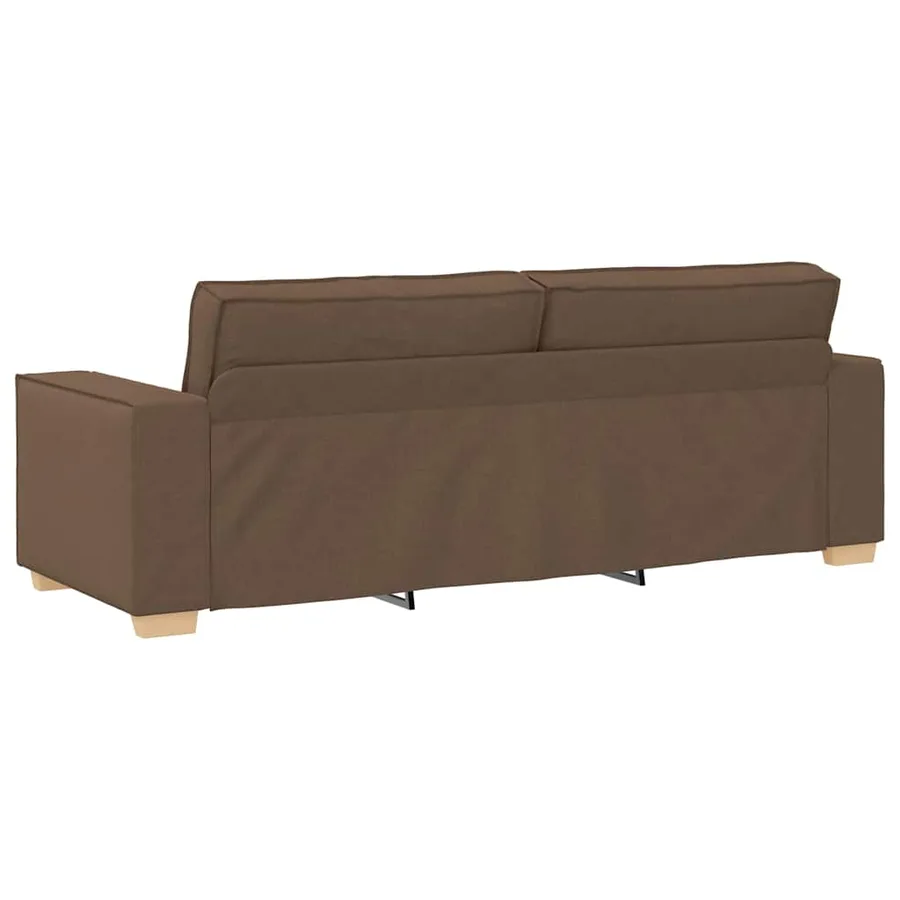 Canapé 3 places Marron 180 cm Tissu - 6