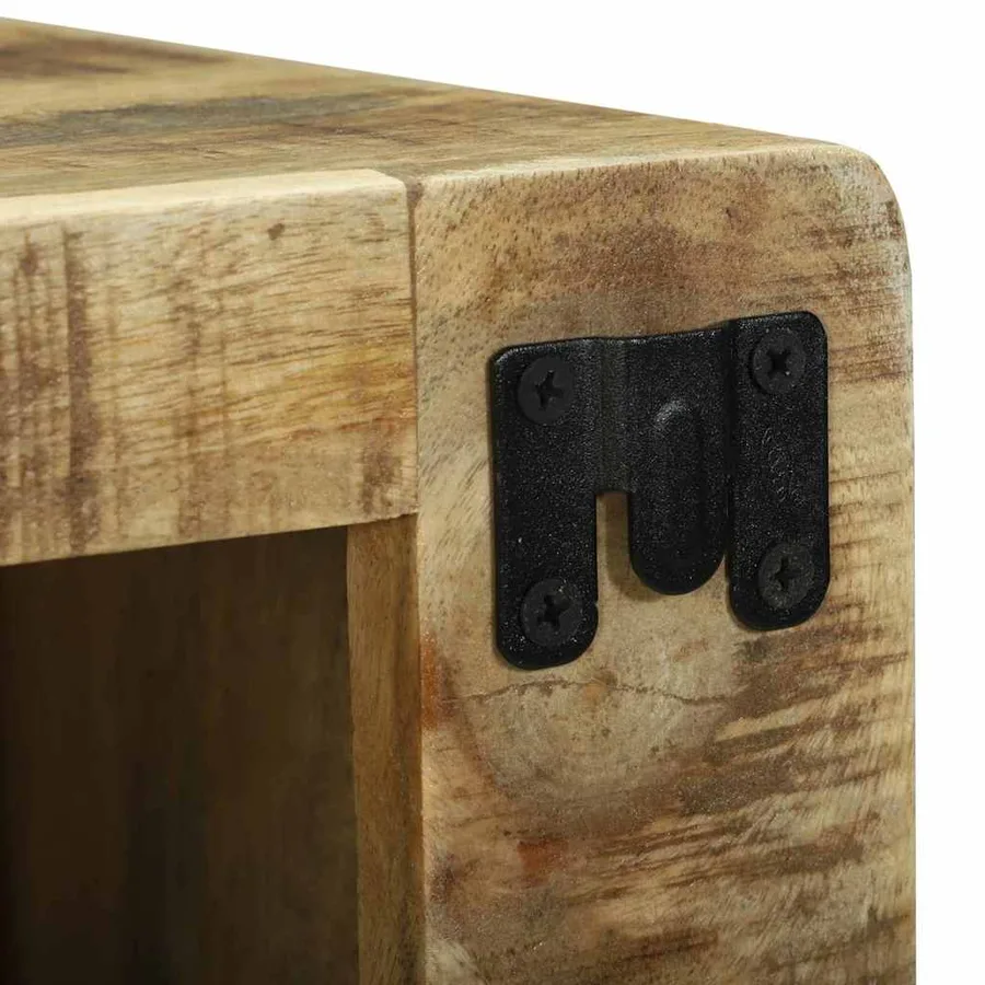 Unites TV 2 pcs Marron 36 x 30 x 36 cm Bois de mangue massif - 10