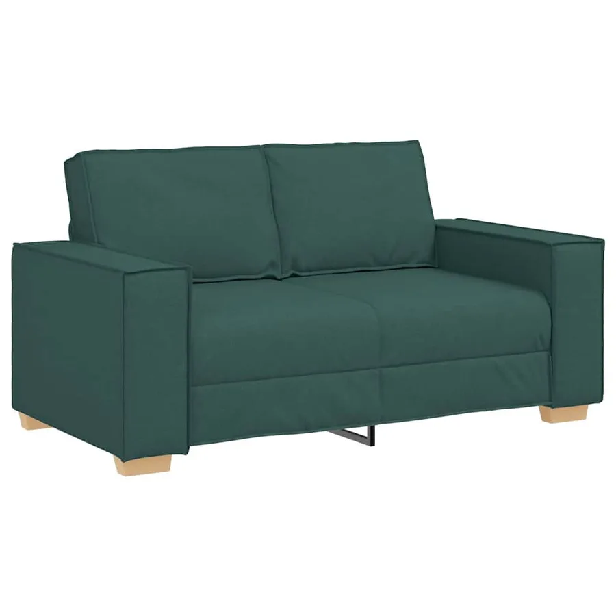 Canapé 3 pcs Vert foncé 220 x 80 x 84 cm Tissu en lin mélangé - 5