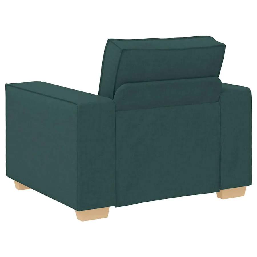 Canapé 3 pcs Vert foncé 220 x 80 x 84 cm Tissu en lin mélangé - 7