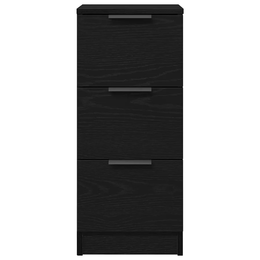 Buffet avec tiroir Chêne noir 30 x 30 x 70 cm Bois d'ingénierie - 7