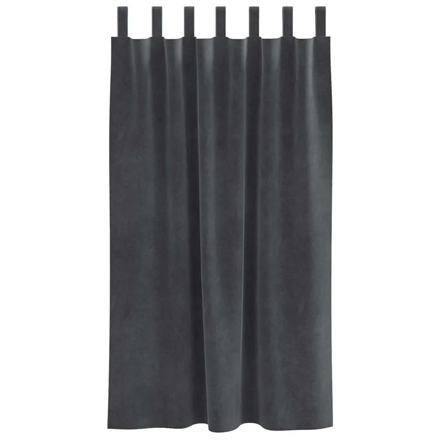 Rideaux occultants 2 pcs Gris clair 140 x 175 cm Velours - 4