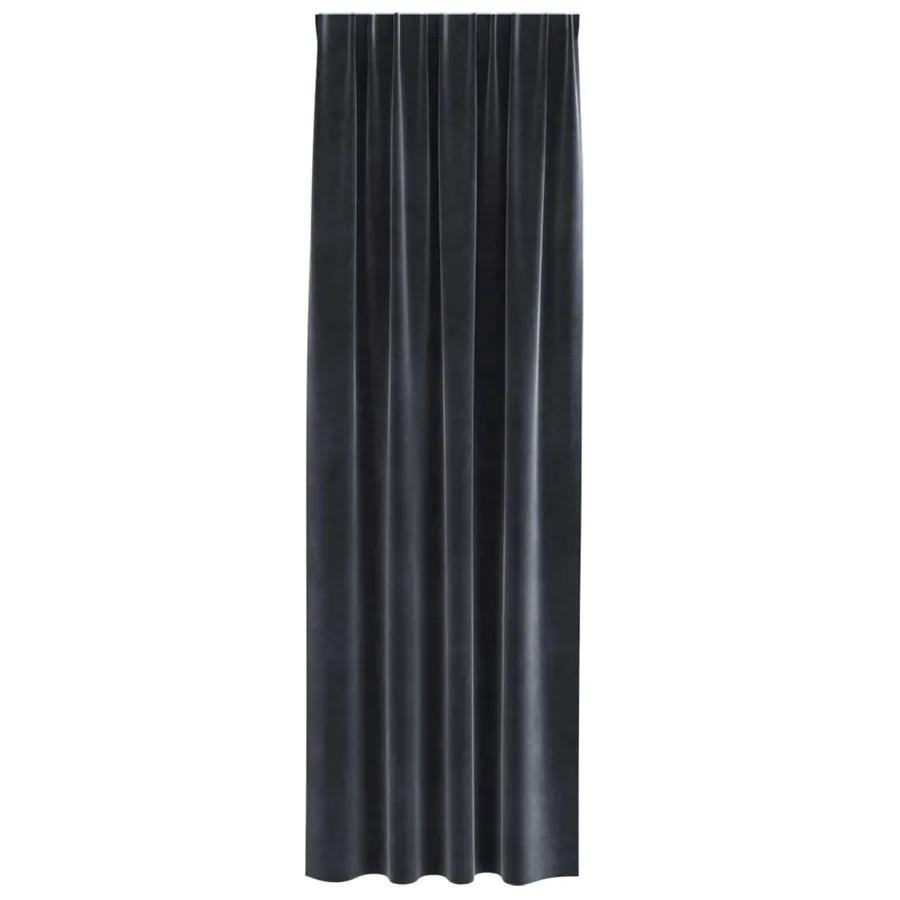 Rideaux occultants 2 pcs Gris foncé 140 x 260 cm Velours - 5