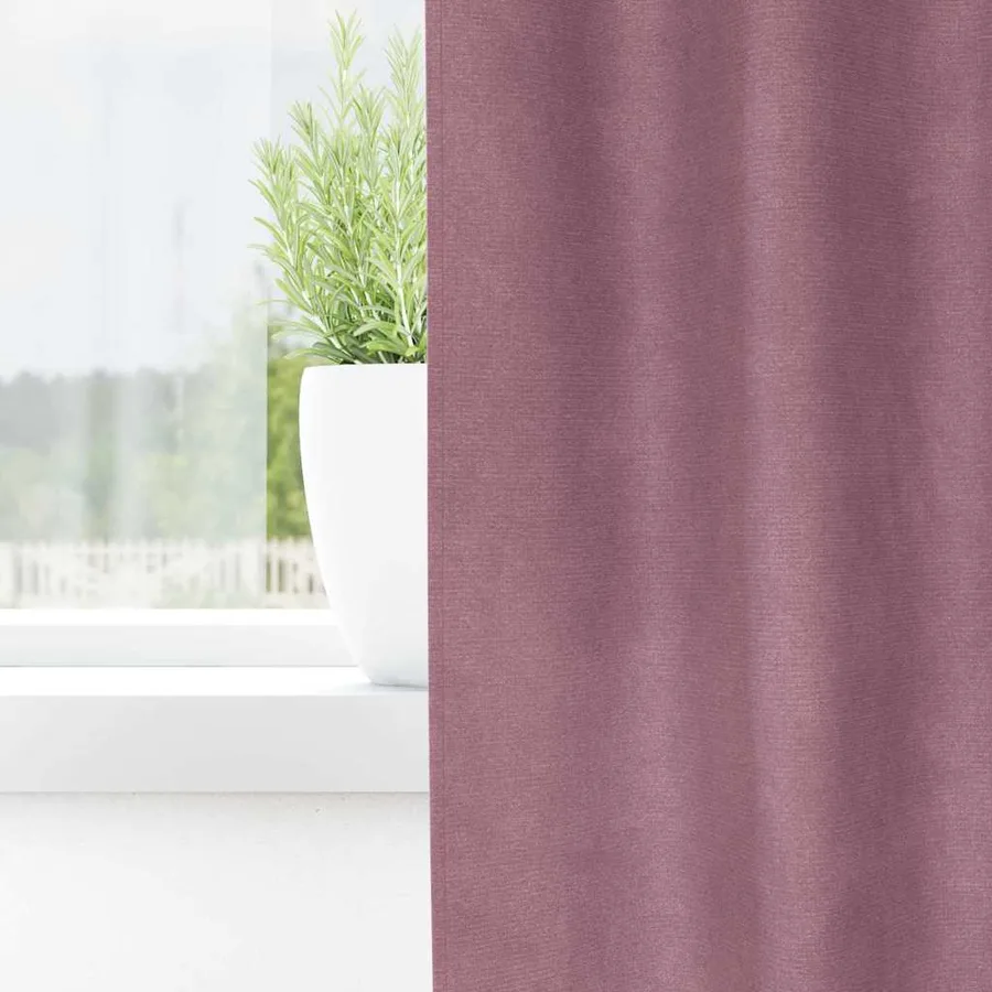 Rideaux occultants 2 pcs Rose foncé 140 x 175 cm Velours - 3