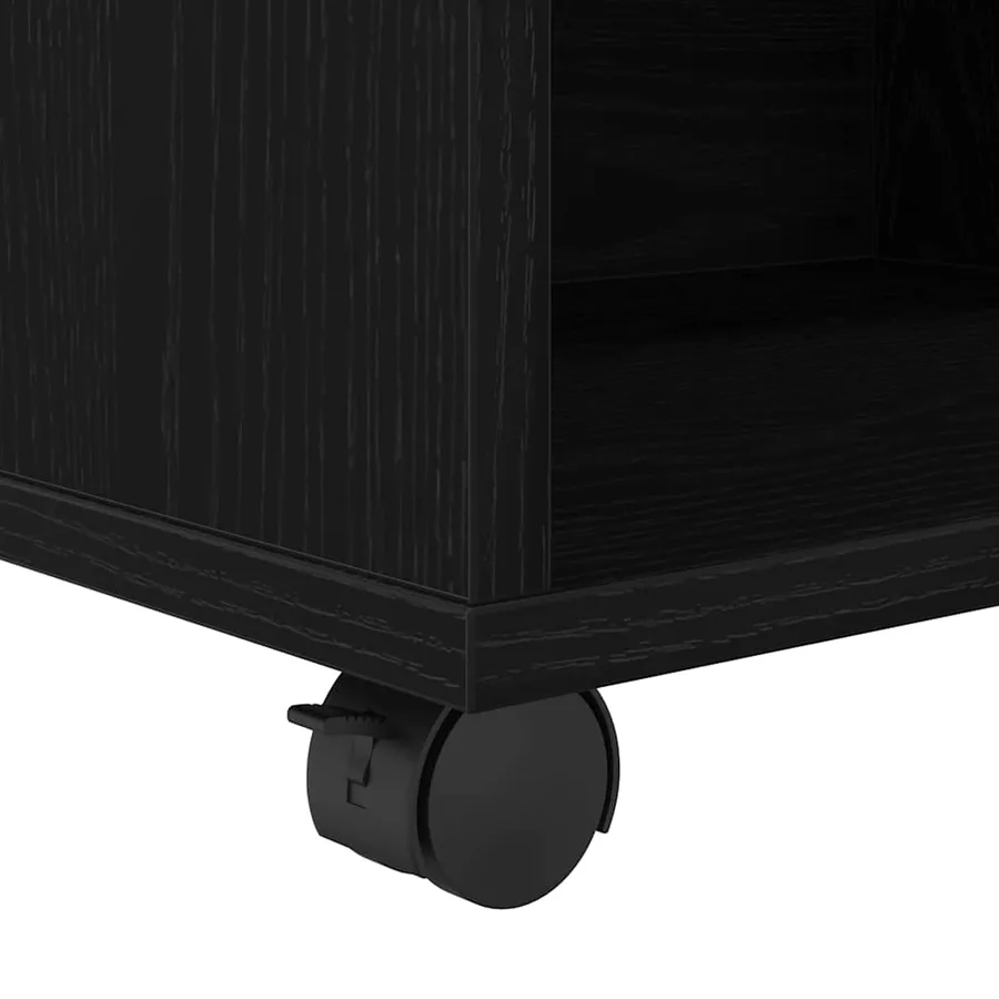 Armoire de rangement avec roue Chêne noir 46 x 36 x 59 cm - 8