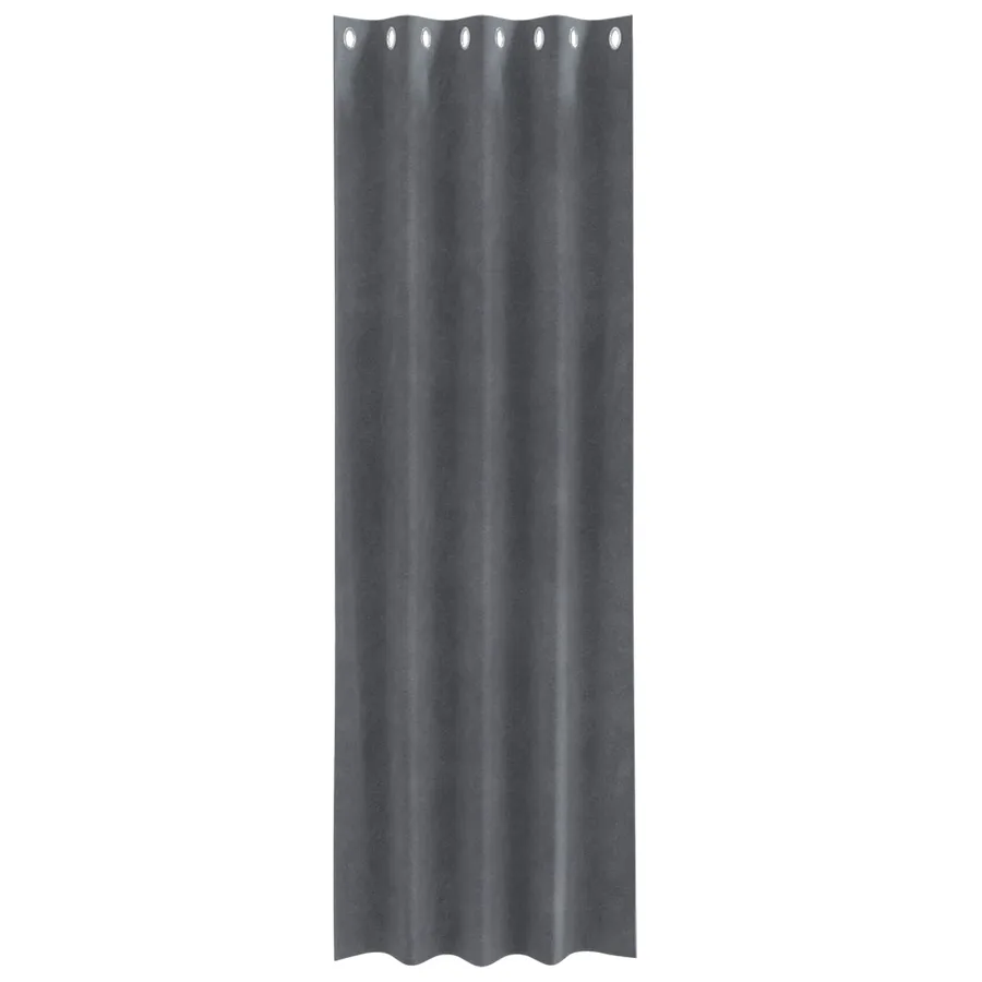 Rideaux occultants 2 pcs Gris clair 140 x 225 cm Velours - 4