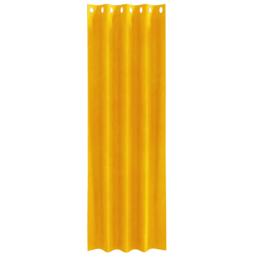 Rideaux occultants 2 pcs Jaune moutarde 140 x 260 cm Velours - 4