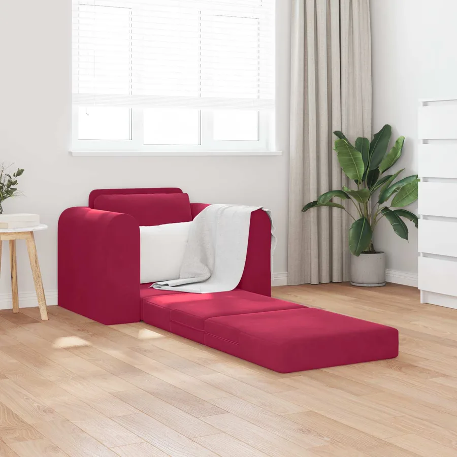 Canapé-Lit Bordeaux 98 x 71 x 83 cm Velours - 3