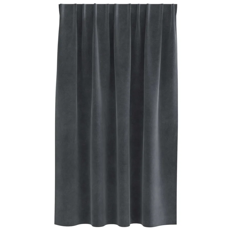 Rideaux occultants 2 pcs Gris clair 140 x 140 cm Velours - 4