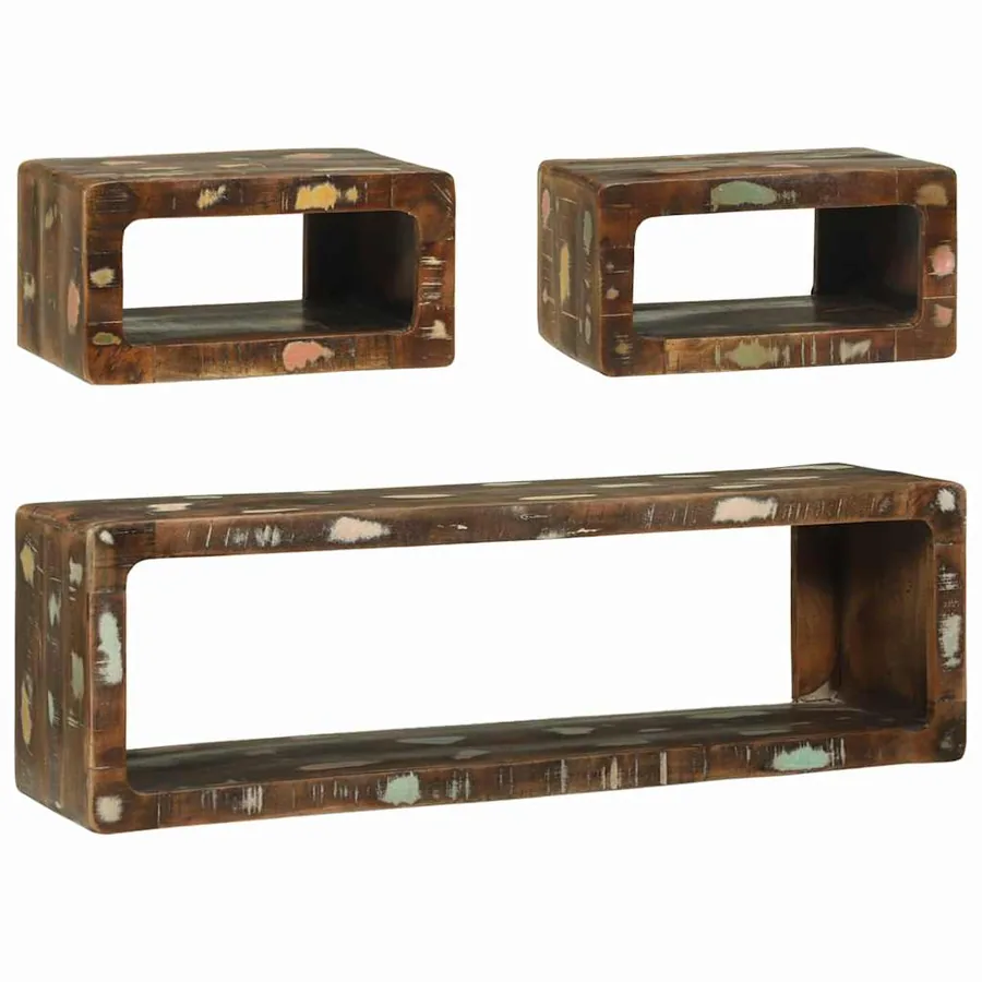 Ensemble meuble TV 3 pcs Bois massif de récupération