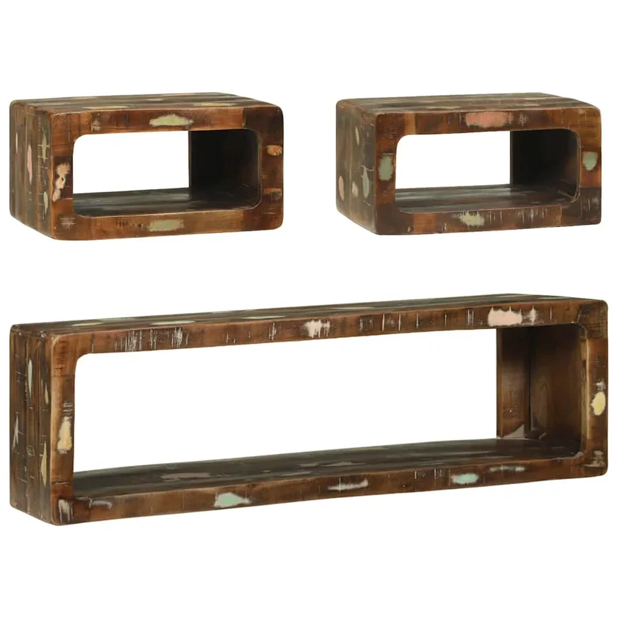 Ensemble meuble TV 3 pcs Bois massif de récupération - 8