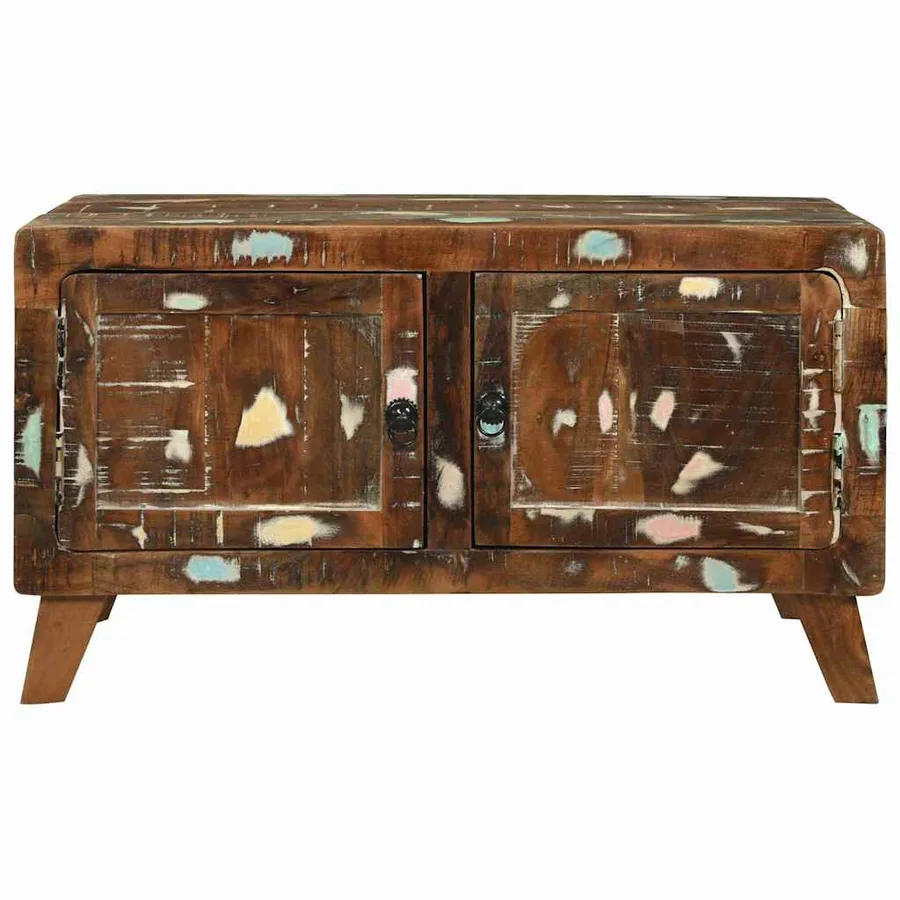 Table basse Multicolore 80 x 54 x 45 cm Bois Recyclé Solide - 4
