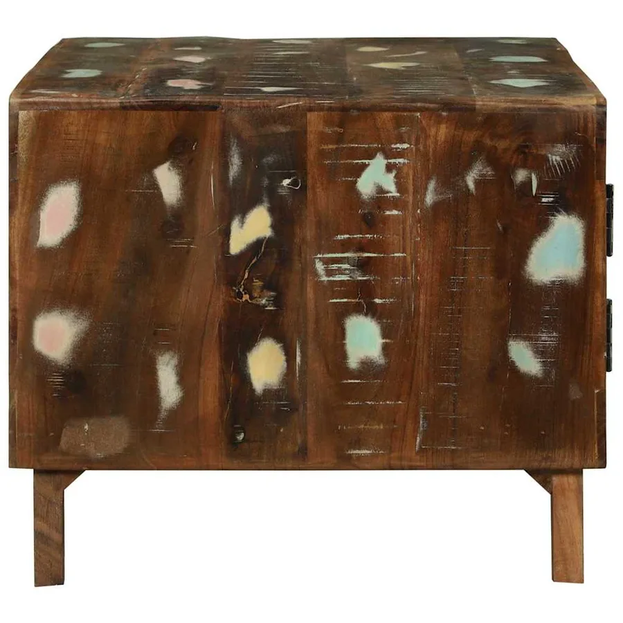Table basse Multicolore 80 x 54 x 45 cm Bois Recyclé Solide - 5