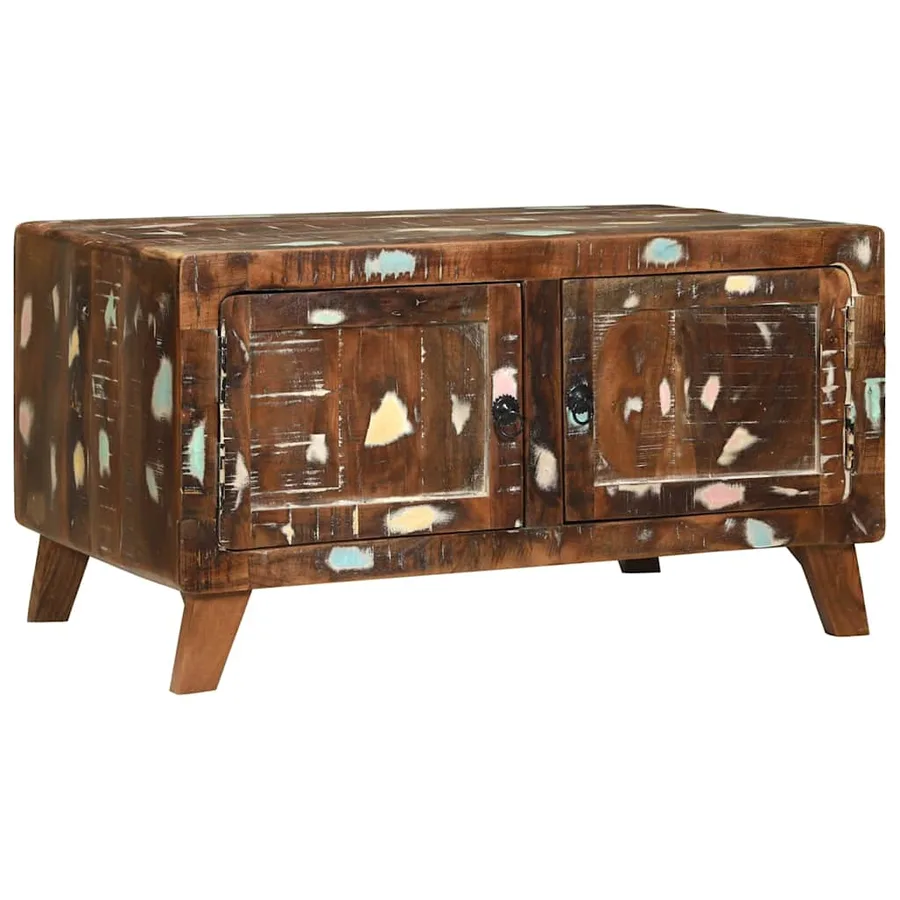 Table basse Multicolore 80 x 54 x 45 cm Bois Recyclé Solide - 8