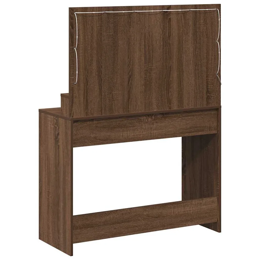 Table de Toilette avec étagère Chêne brun 100 x 41 x 135 cm - 6