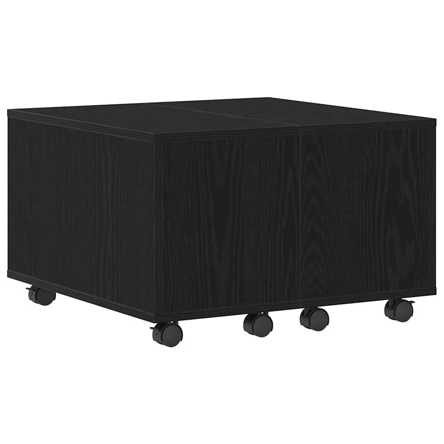 Table basse Chêne noir 60 x 60 x 38 cm Bois d'ingénierie - 2