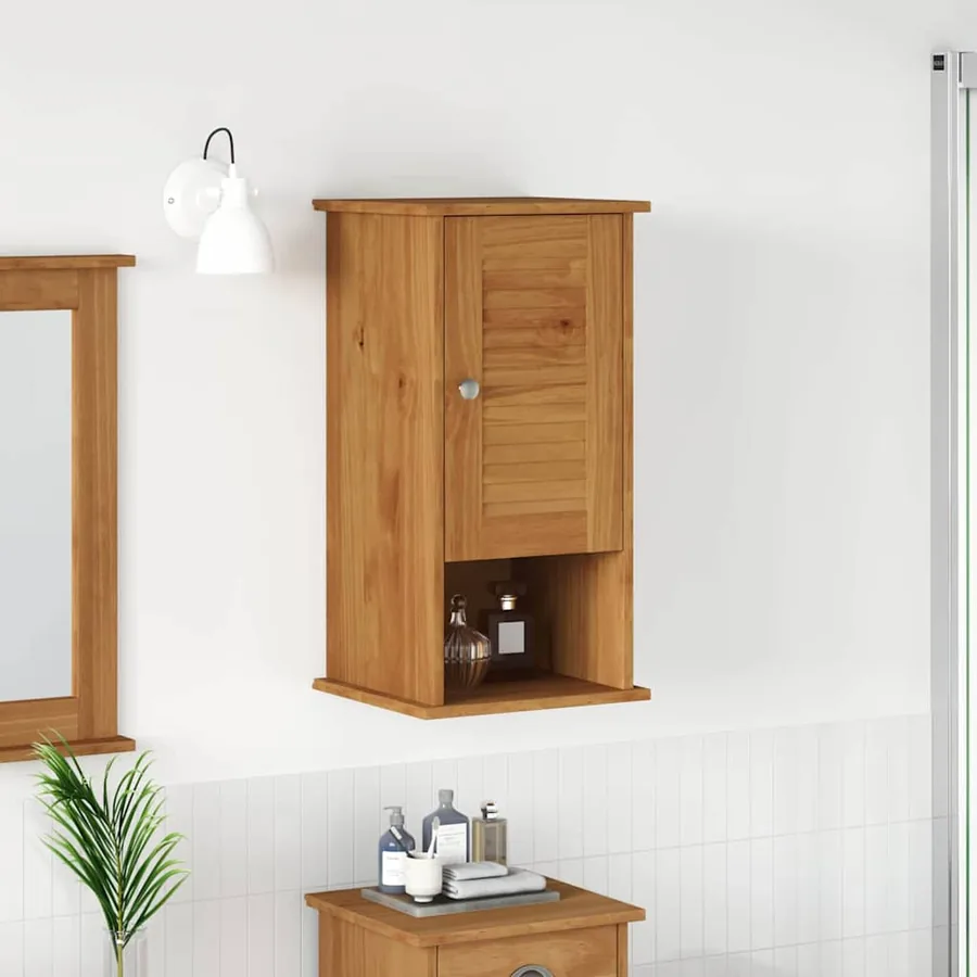 Armoire de salle de bain avec porte VIGO Marron et Marron Miel