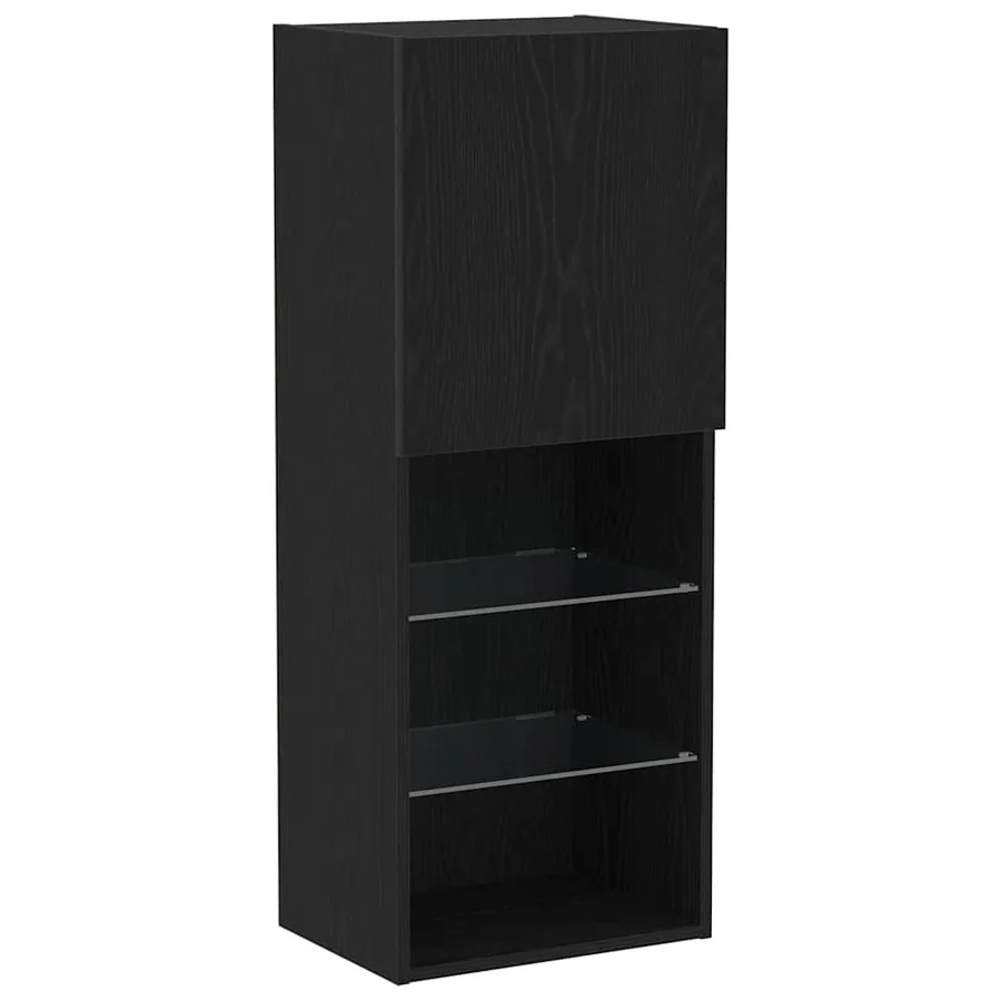 Meuble TV 4 pcs Chêne noir Bois d'ingénierie - 11