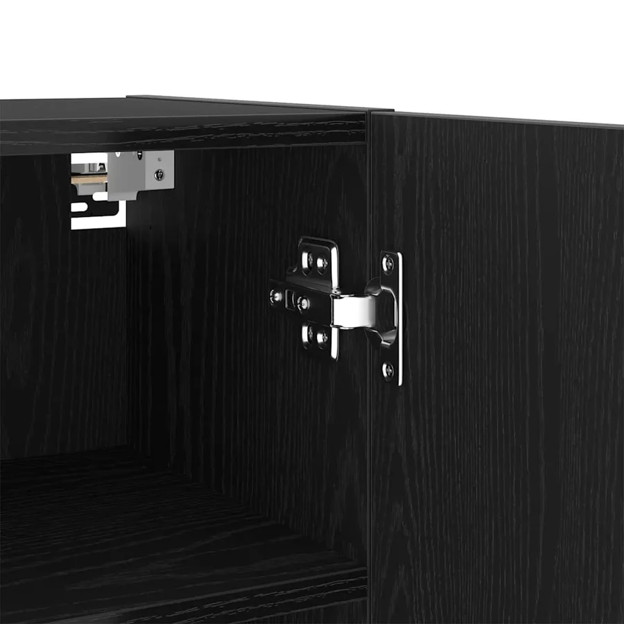 Meuble TV 4 pcs Chêne noir Bois d'ingénierie - 13