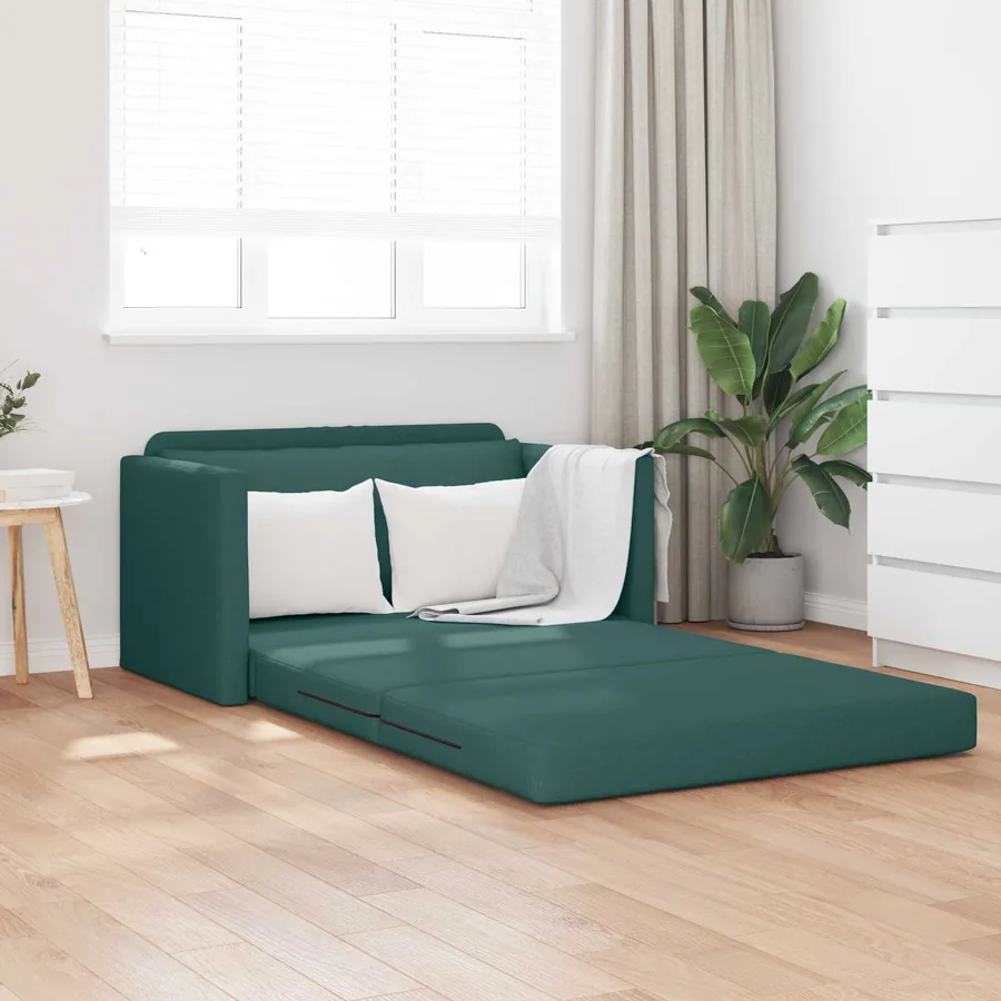 Canapé-Lit 110cm Vert foncé tissu