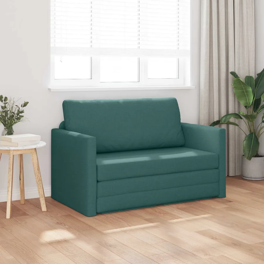 Canapé-Lit 110cm Vert foncé tissu - 3