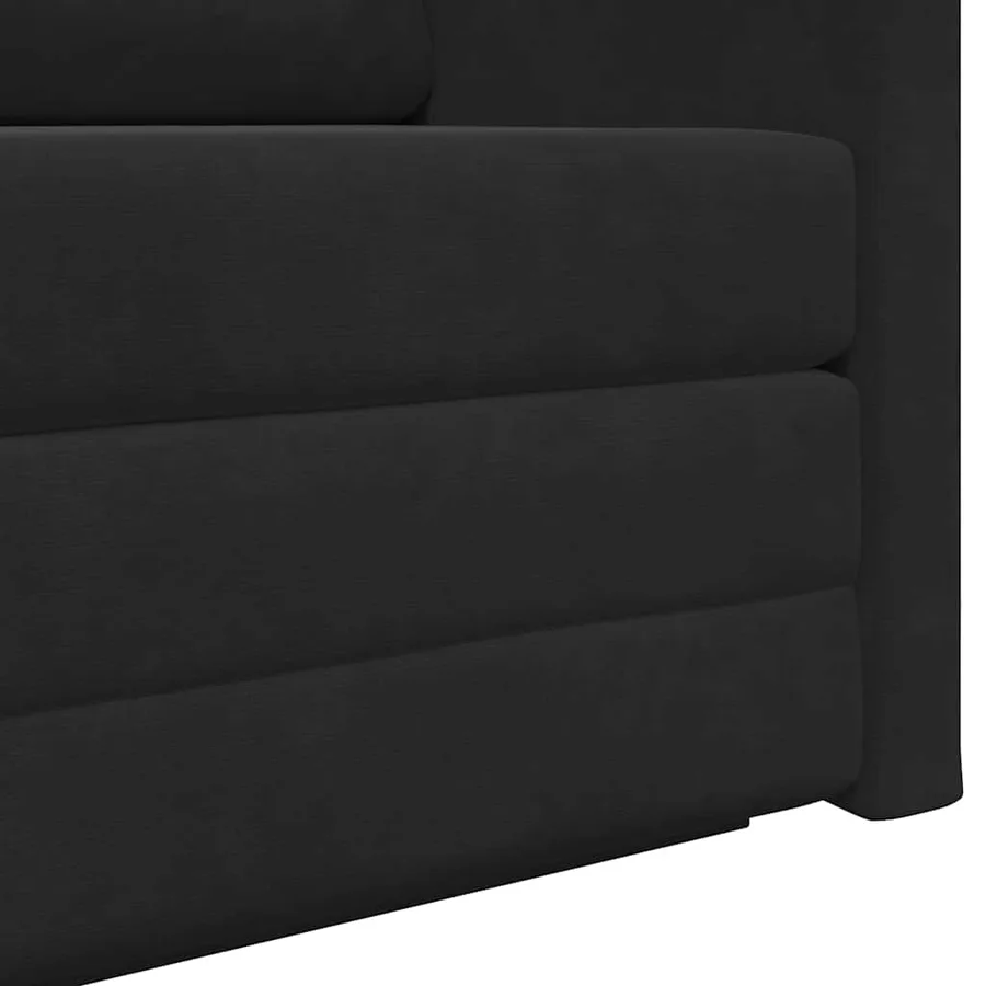 Canapé-Lit Noir 124 x 71 x 78 cm Velours - 9