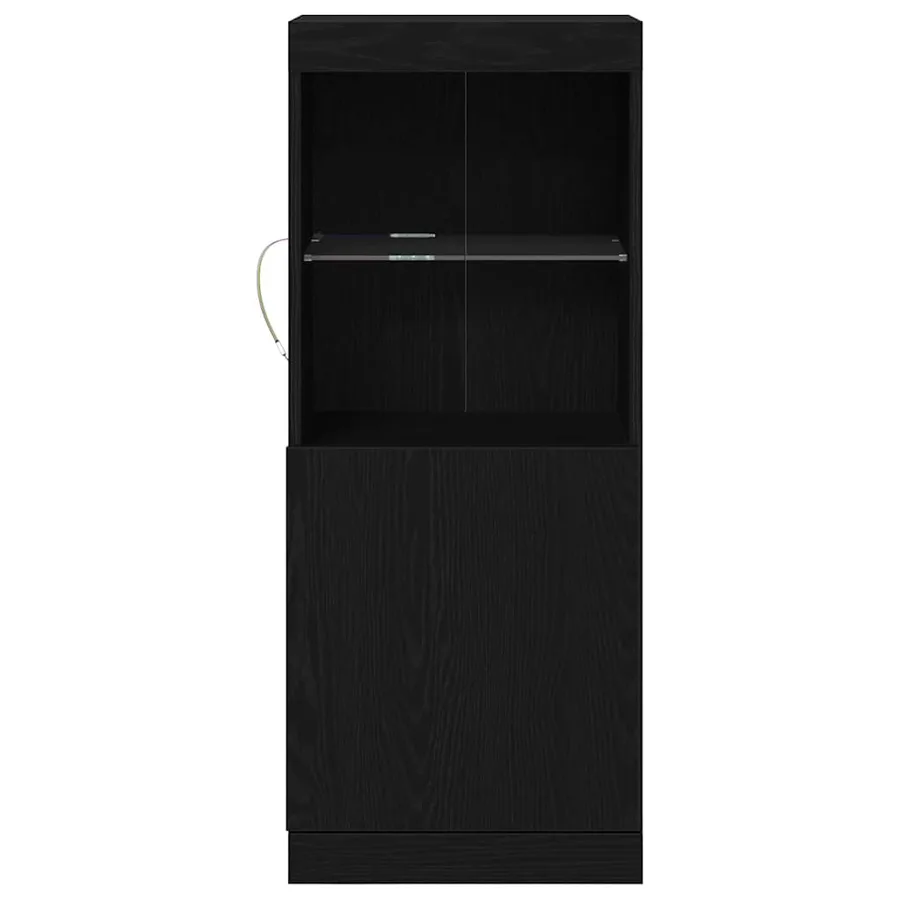 Buffet LED Chêne noir 41 x 37 x 100 cm Bois d'ingénierie - 6