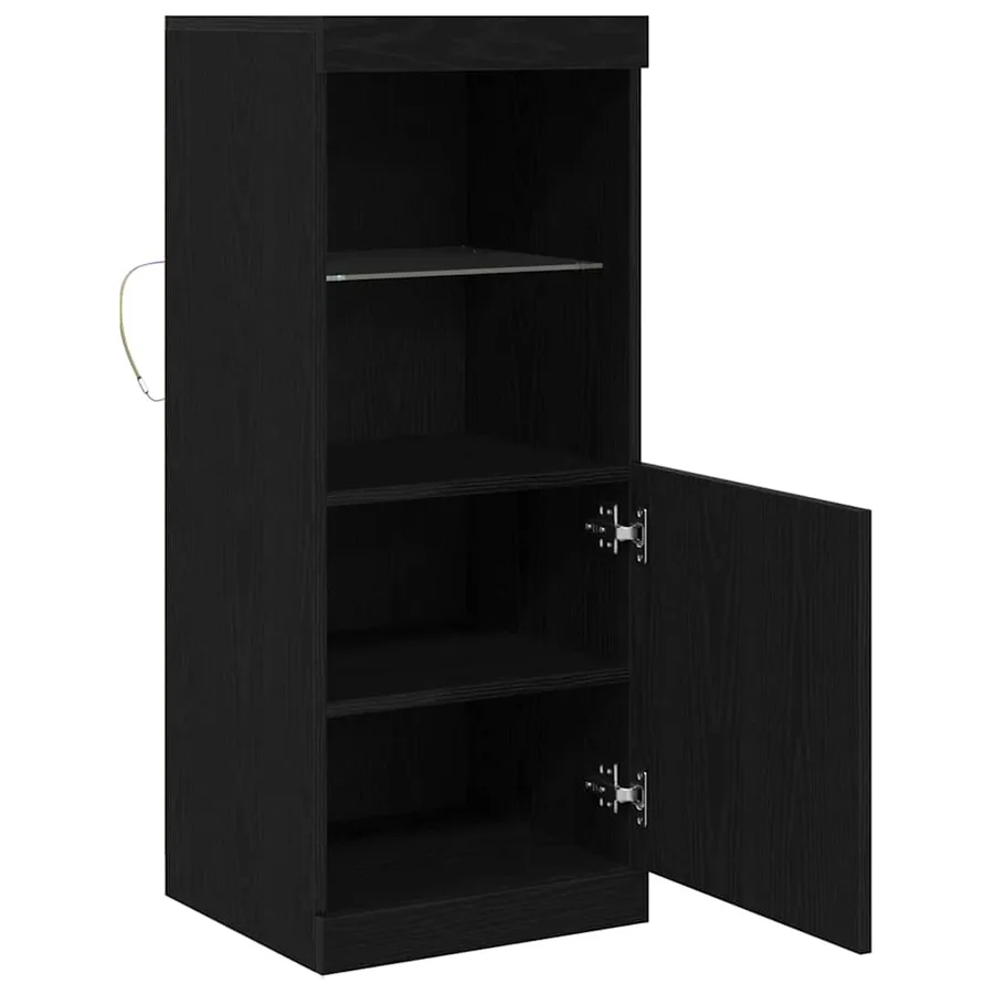 Buffet LED Chêne noir 41 x 37 x 100 cm Bois d'ingénierie - 7
