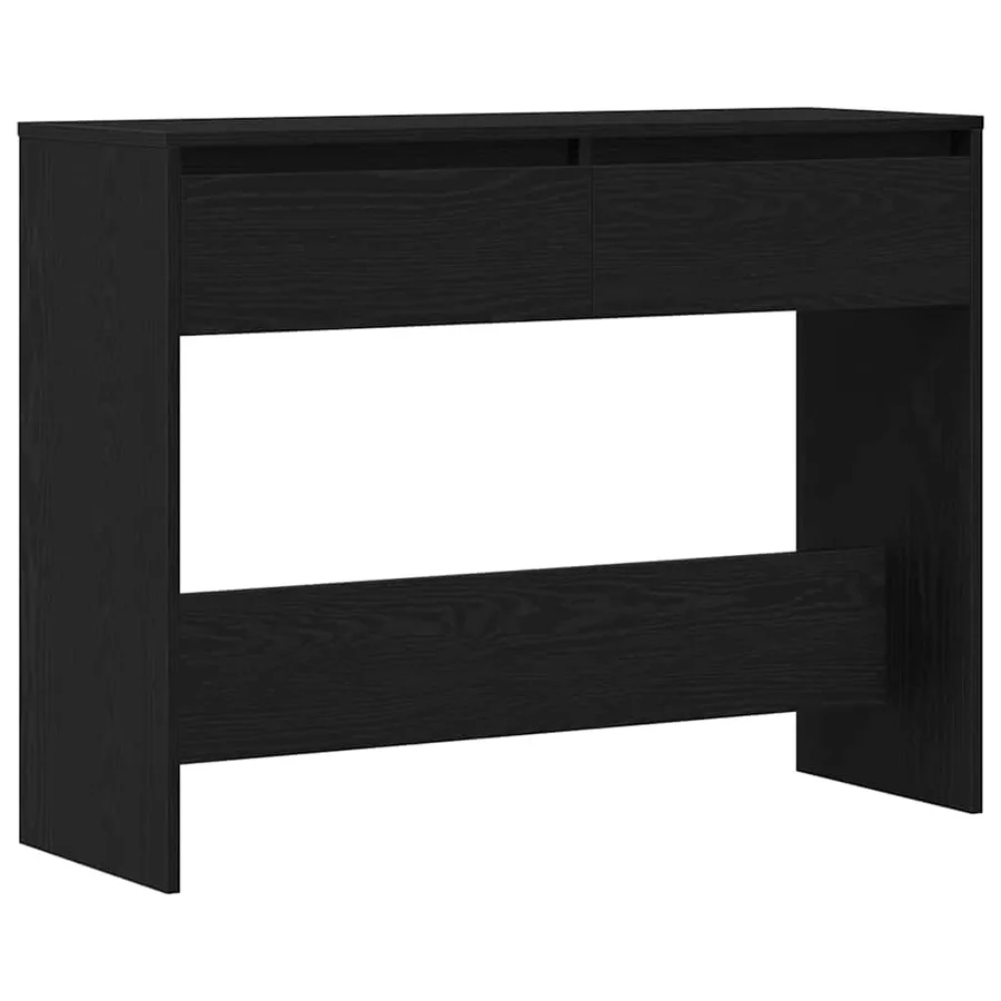 Table console Chêne noir 100 x 35 x 76,5 cm Bois d'ingénierie - 2