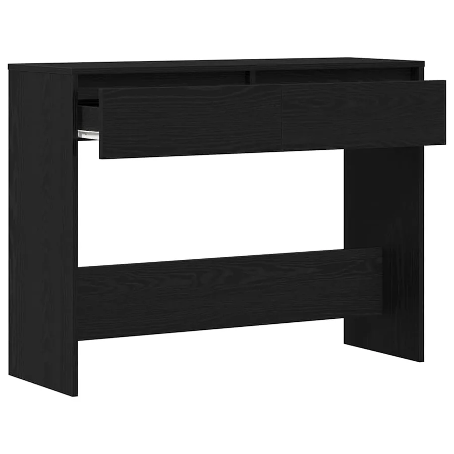 Table console Chêne noir 100 x 35 x 76,5 cm Bois d'ingénierie - 5