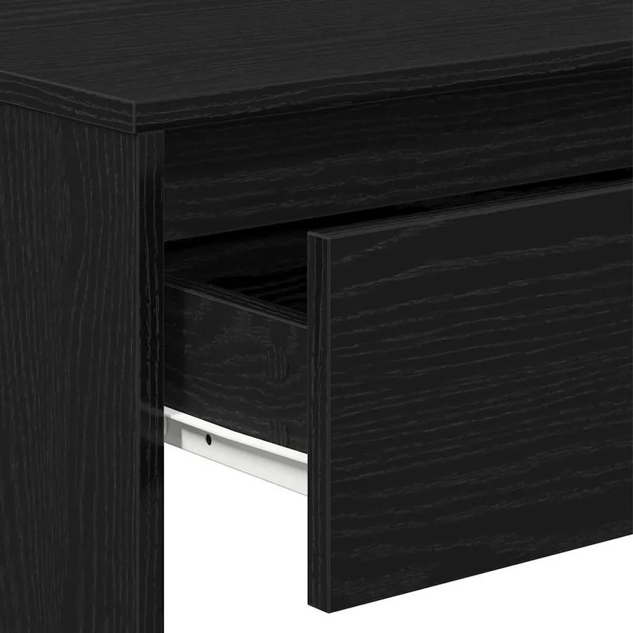 Table console Chêne noir 100 x 35 x 76,5 cm Bois d'ingénierie - 9