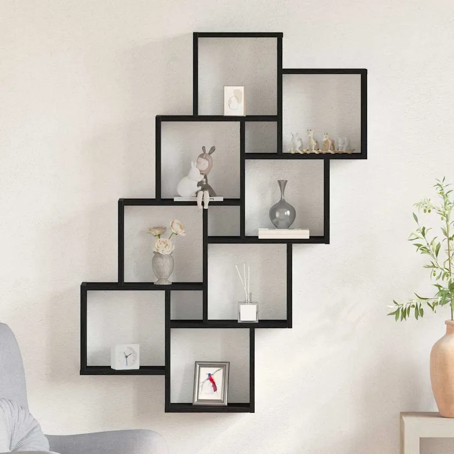 Étagère Murale Chêne noir 90 x 15 x 119,5 cm Bois d'ingénierie - 4