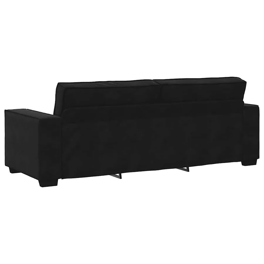 Ensemble de canapés 3 pcs avec coussins Noir Velours - 9