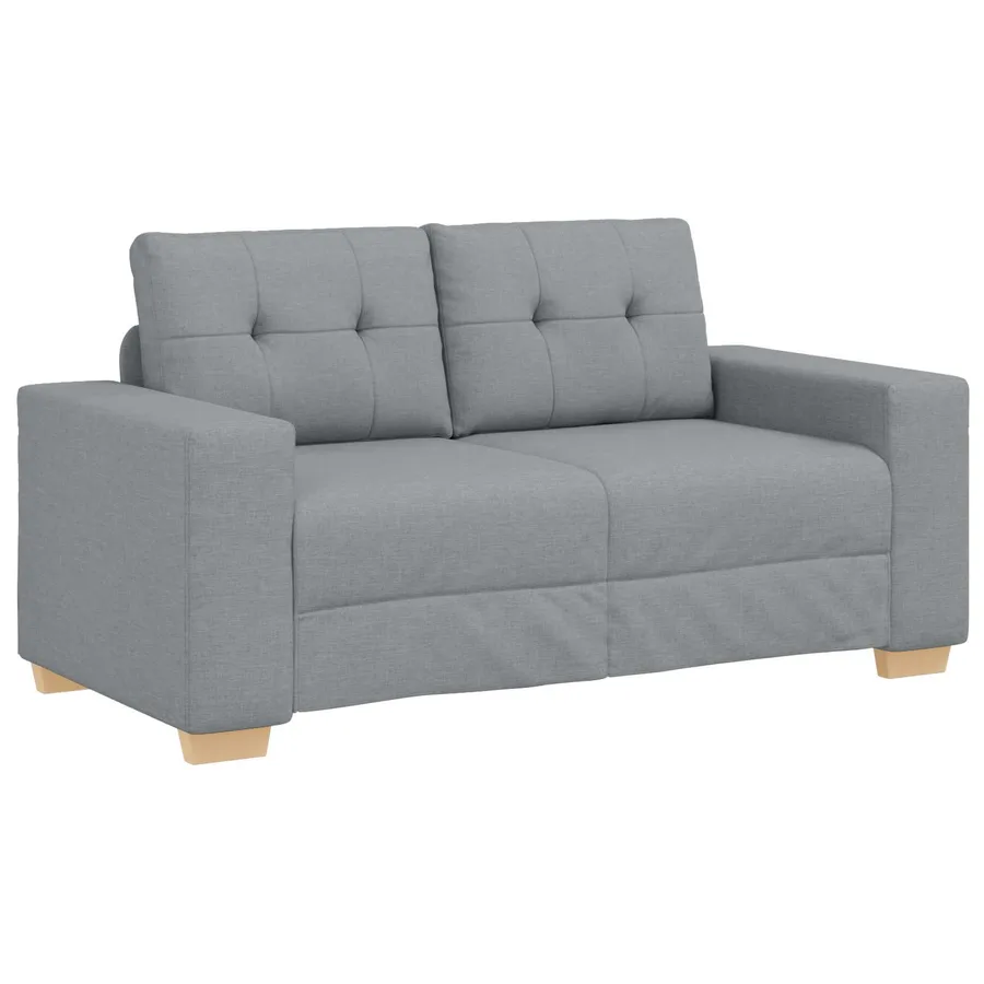 Canapé 3 pcs Gris clair 221 x 80 x 80 cm Tissu en lin mélangé - 6