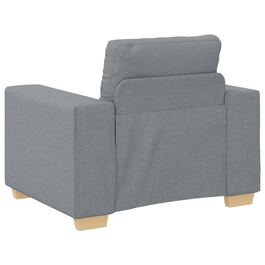 Canapé 3 pcs Gris clair 221 x 80 x 80 cm Tissu en lin mélangé - 7