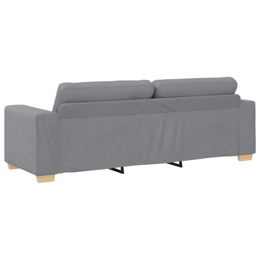 Canapé 3 pcs Gris clair 221 x 80 x 80 cm Tissu en lin mélangé - 9