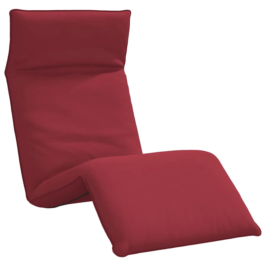 Transat pliant rouge vin 175 x 54 x 8,5 cm tissu Oxford - 2